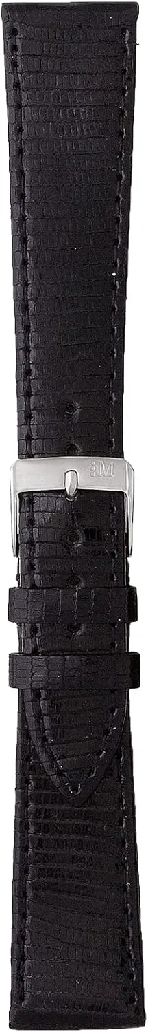 Chrome-plated Stainless Steel Buckle - PELLI PREZIOSE Collection Pistoia Genuine piling plastic resolution cosmic mask Lizard Watch Strap - 