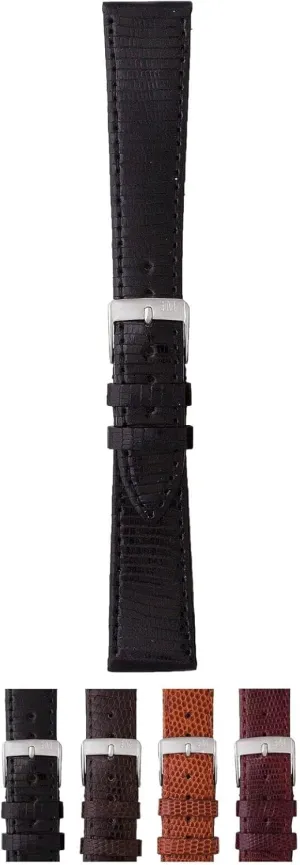 Chrome-plated Stainless Steel Buckle - PELLI PREZIOSE Collection Pistoia Genuine piling plastic resolution cosmic mask Lizard Watch Strap - 