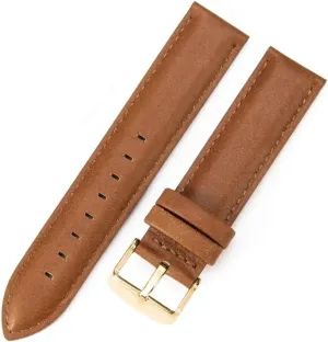 Classic Cowhide Wrist 14 16 18 20 22mm CongYi Genuine Leather Men Women Crocodile Pattern Watch Strap Compatible With DW stratagem Black White Quick Release 