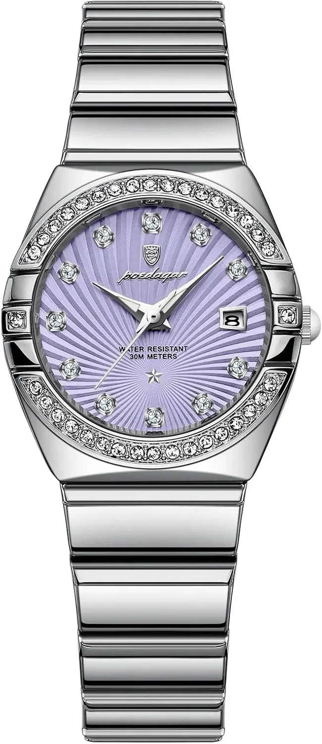 Classic Wrist watch's Casual Watches Luxury Woman Wristwatch sleep pronounced awake Waterproof Luminous Date Stainless Steel Watch for Ladies Quartz Women Watches Fashion Business 