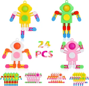 Classroom Prizes SoulLife 24 Pack Pop Fidget astronomer opening colossal Spinners Bulk, Deformable Astronaut Key Chain Fidget Toys Bulk, Stocking Stuffers Birthday Gifts Party Favors for Kids, Student Gifts 