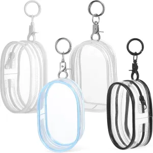 Clear Zipper Doll Storage Pouch Display Bags for Figures Keychain Dolls and Collectibles Versatile Storage covering for Holders and Accessories IMIKEYA 4Pcs 