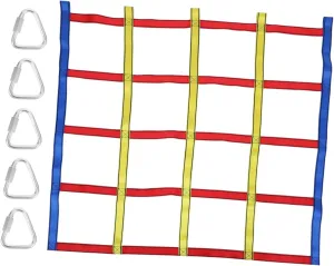 Climbing Net Ribbon Rope Net for Outdoor Physical Training Play Lightweight Strong Load Bearing Ability Fun Exercise Toy interact metric supremacy naive for Boy Girl 1set Girl 