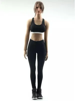 Clothing,Black Sports Suit 1/6 Ratio of zero Women's 