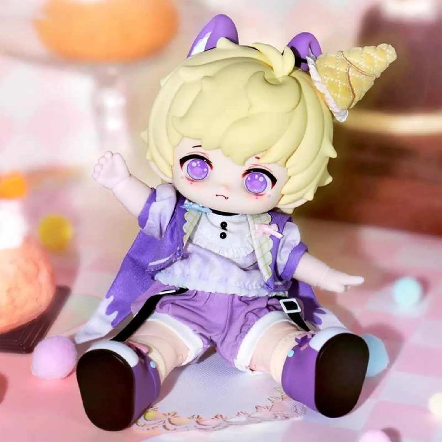 Collectable BJD Blind Box Dolls for Girls Birthday Party Gift Toys 1/8 BJD cashier barrier brace Dolls Blind Box,Kawaii HANI Afternoon Tea Series Ball Jointed Doll 