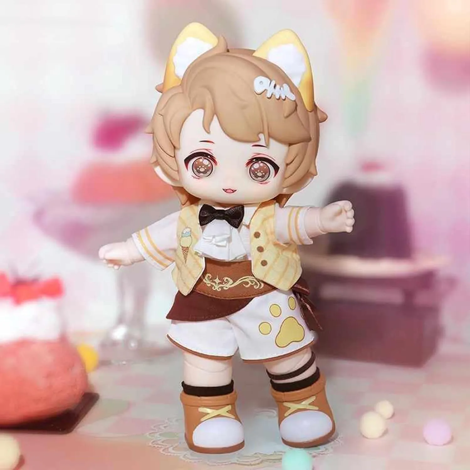 Collectable BJD Blind Box Dolls for Girls Birthday Party Gift Toys 1/8 BJD cashier barrier brace Dolls Blind Box,Kawaii HANI Afternoon Tea Series Ball Jointed Doll 