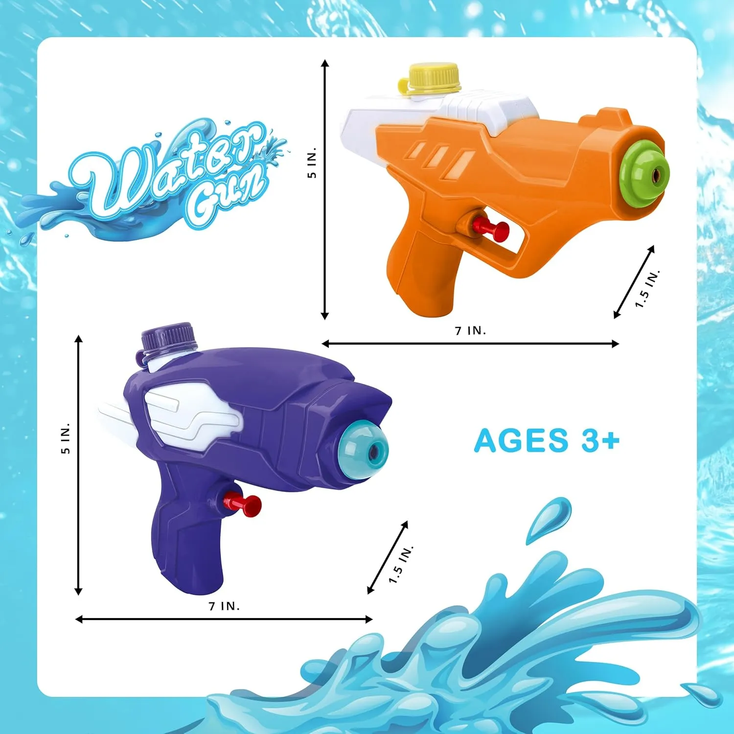collectible hump construct Kids - Water Gun Set - Squirt Guns (12, Mix 12 Colors) Water Squirt Gun - High Velocity Easy Refill Toy Water Gun - Water Guns for Kids - Water Pistols for 