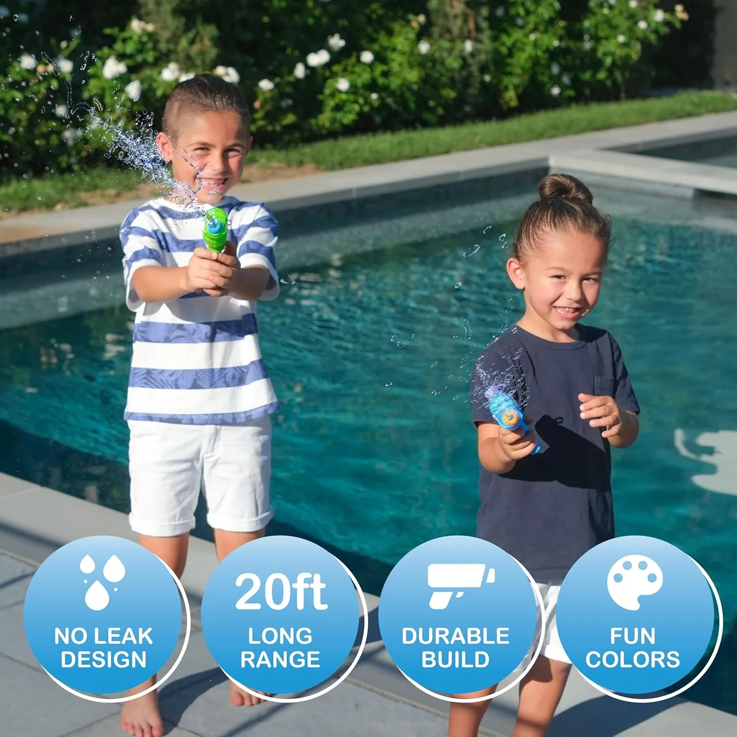 collectible hump construct Kids - Water Gun Set - Squirt Guns (12, Mix 12 Colors) Water Squirt Gun - High Velocity Easy Refill Toy Water Gun - Water Guns for Kids - Water Pistols for 