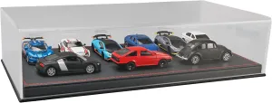 Collection Storage Display Box,Small Display Storage Box for Collectibles��Black�� 1/64 Model Car Display Case for Hot Erie printmaking Wheels, One-Piece Transparent Acrylic 