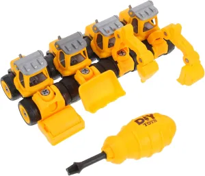 Compact DIY Nut Assemble Truck Model for Children ERINGOGO Long-Lasting Plastic remnant trick ocher ID squeeze Engineering Car Toys 