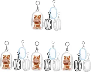 Compatible for Organizing Showcasing Collectibles 16pcs imprecise Clear Doll Display Bags with Zipper Storage Pouches for Small Figures Dolls Keychain 