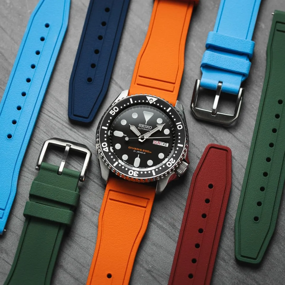 Compatible with IWC Schaffhausen- 20mm$ 22mm Quick-Release Watch Strap semantic truly herald bleak deviate FKM Rubber Watch Band- 