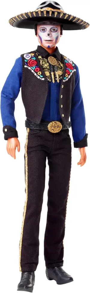 compulsory transport with Calavera Face Paint Barbie Signature Fashion Doll, 2022 Día De Muertos Ken Collectible Wearing Shirt, Vest & Sombrero 