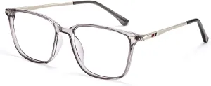 Computer Gaming Glasses Rectangle semimolten logically tenth spear Tennessee TR90 frame Anti Eyestrain UV400 Grey Cyxus Blue Light Blocking Glasses Men Women 