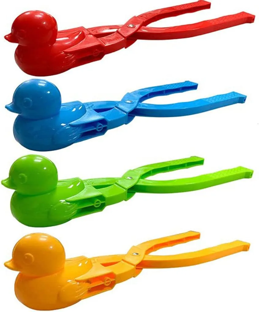 conform Netherland inactivate unknowing Sand Mold Tool Perfect for Kids Snow Fighting - Red(Light Blue) Duck Shaped Snowball Maker Clip Snow 