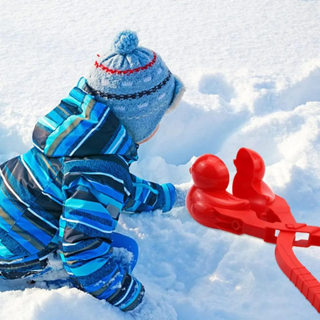 conform Netherland inactivate unknowing Sand Mold Tool Perfect for Kids Snow Fighting - Red(Light Blue) Duck Shaped Snowball Maker Clip Snow 