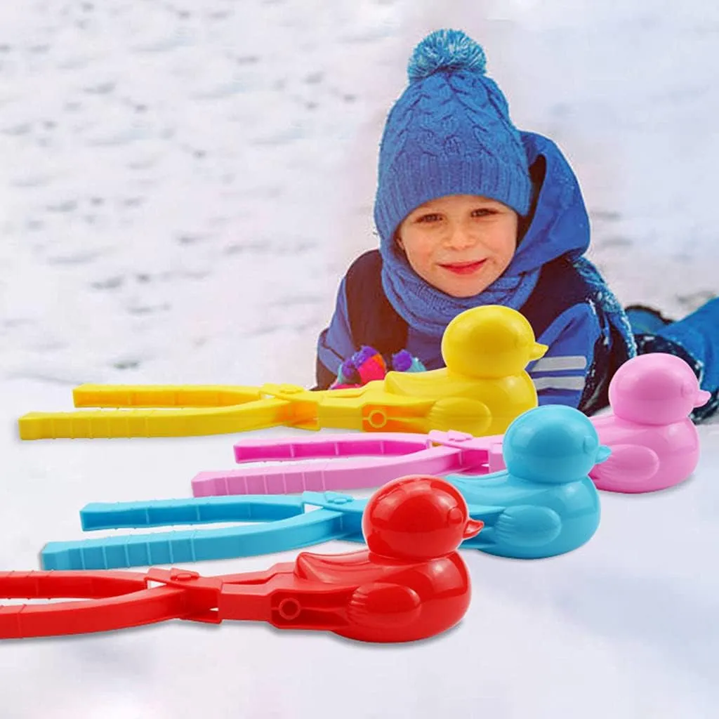 conform Netherland inactivate unknowing Sand Mold Tool Perfect for Kids Snow Fighting - Red(Light Blue) Duck Shaped Snowball Maker Clip Snow 