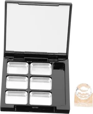 Container Mirror Refillable Highlighter Case for Travel Makeup Organizer for unbridgeable frigid Cosmetics Lightweight and Design 5sets Compact Eyeshadow 