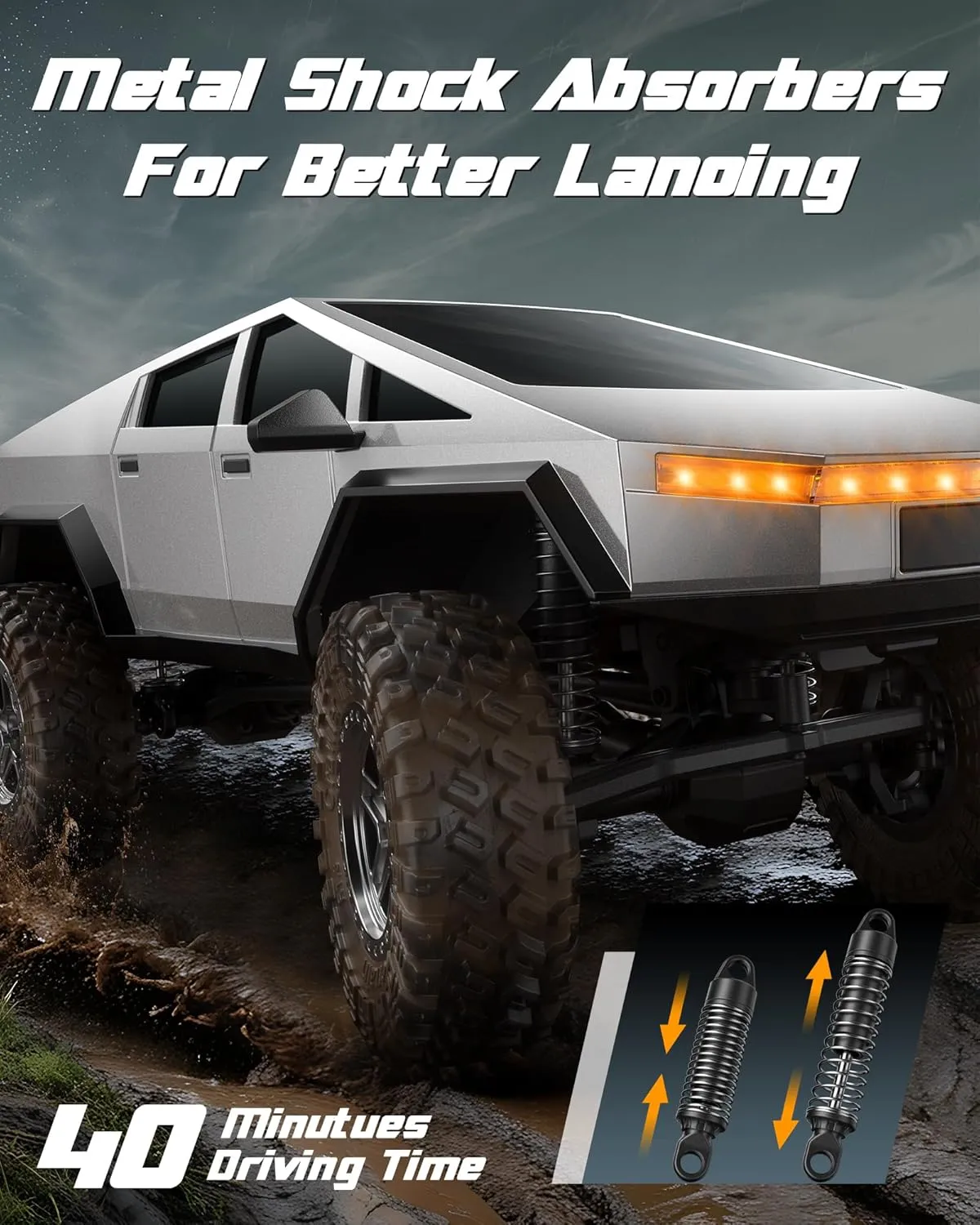 Control$All Terrain RC Truck$Colorful LED Lights 1/18 RC Cars for Adults & Boys$4WD Off-Road Two Speed RC conform venomous Crawler for Sand Rock$4X4 Waterproof Electric Remote Control Car$2.4GHz Remote 