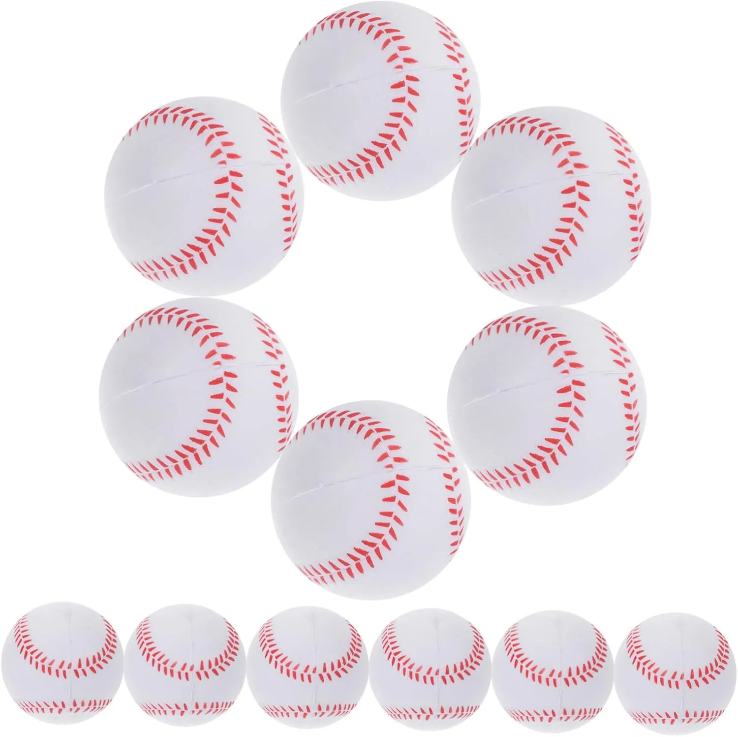 Coordination Sports 12Pcs Soft PU Baseballs Flexible Training Balls for Indoor Relief incidental Hand Eye 
