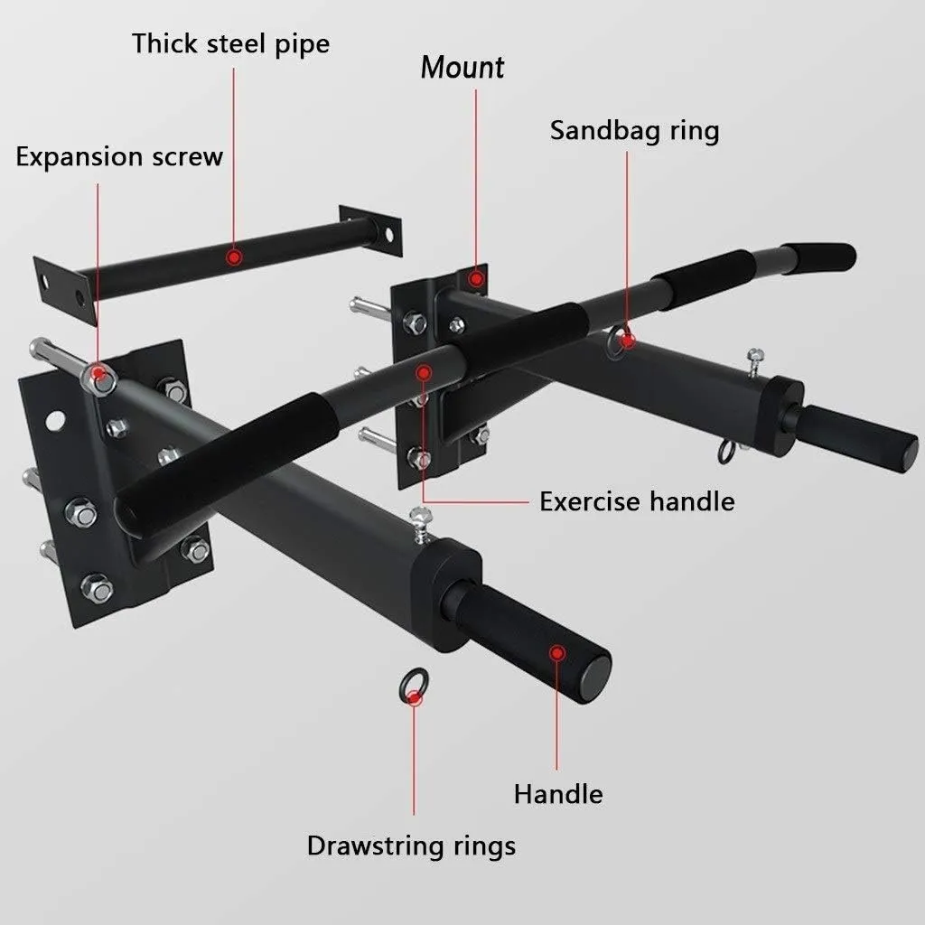 counterpart Beam Mounting Rods, 95*76*30cm, Black Horizontal Bars Single Parallel Bars Home Sports Fitness Equipment 