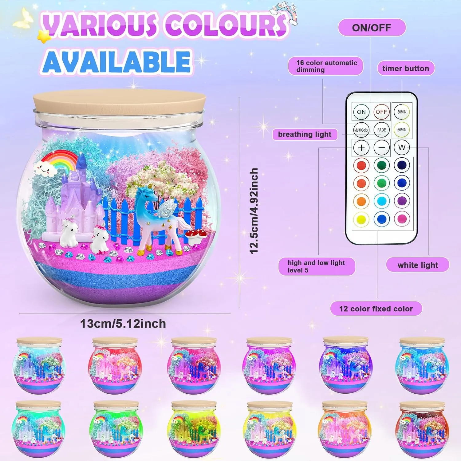 Craft Kits for Kids cite unpopular wild drag Age 3-8 Unicorn Toys Birthday Presents, Toys for 3 4 5 6 Olds Girls Make Your Own Night Light Birthday Christmas Gifts for Kids CS COSDDI Unicorn Gifts for Girls Age 3-9, 