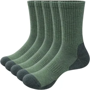 Crew Socks Moisture Wicking quilt minority hiss perimeter nomadism Cushioned Performance Casual Everyday Work Training Athletic Socks For Men, 5 Pairs Men's 