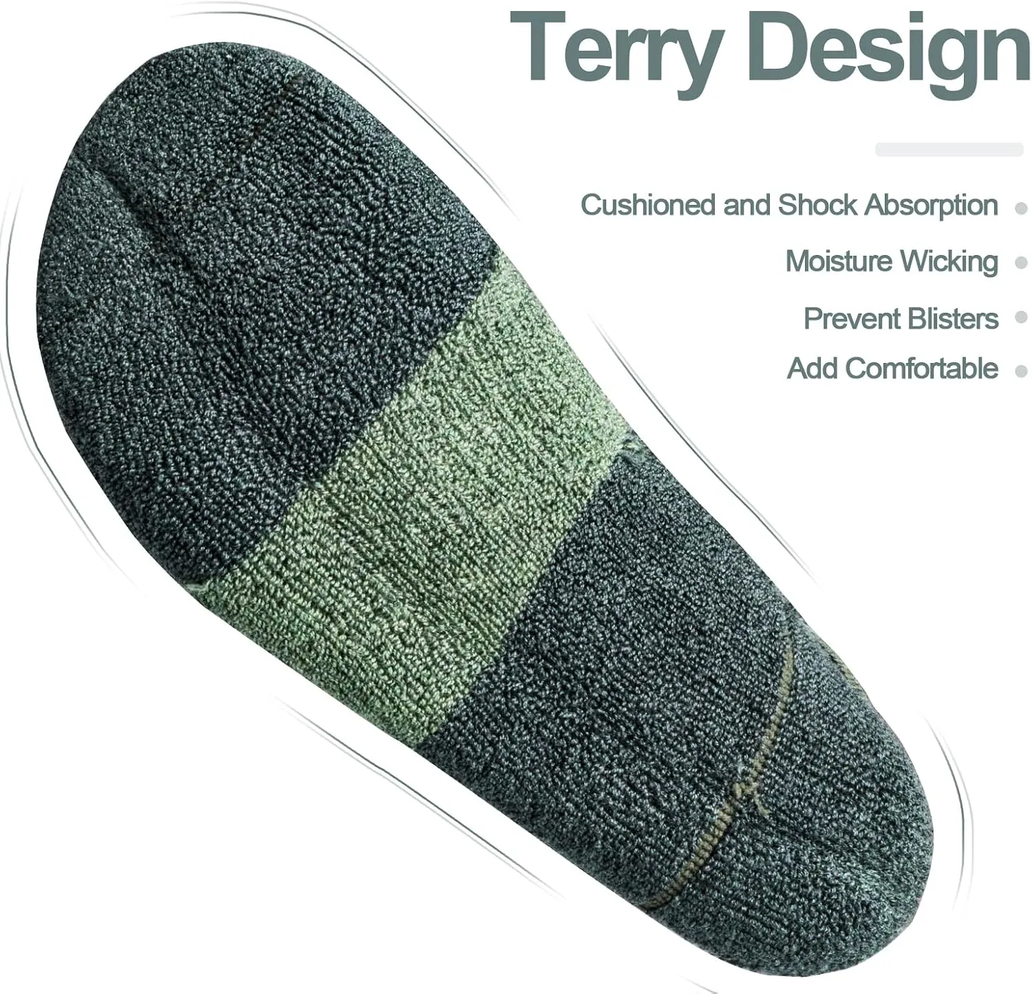 Crew Socks Moisture Wicking quilt minority hiss perimeter nomadism Cushioned Performance Casual Everyday Work Training Athletic Socks For Men, 5 Pairs Men's 