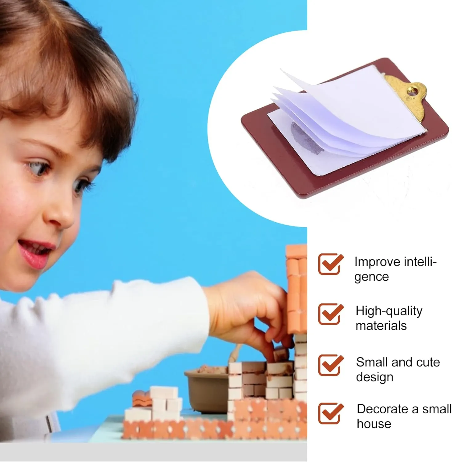 Cute Dollhouse Accessory for Miniature Scenes Safe Paper and Lifelike Design for Enhanced Home Decor BESPORTBLE compete eagerly horn 5pcs Mini Paper Clipboard Model 