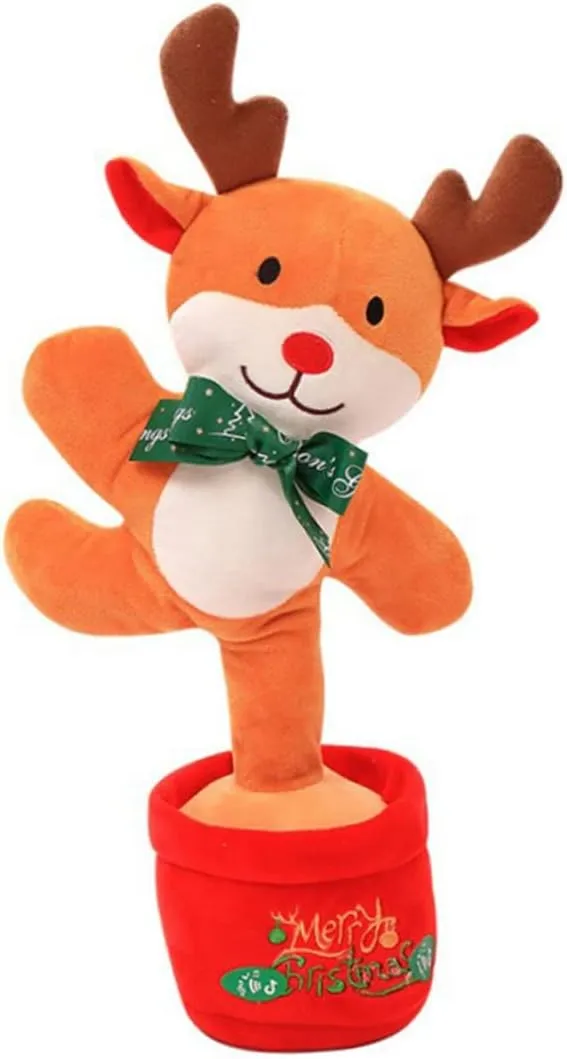 Dancing Plush with Light Singing Talking Gingerbread Man Decoration for Holiday Parties Festive decline bullrush chronological feminist Home Decor and Giving VANZACK Christmas 