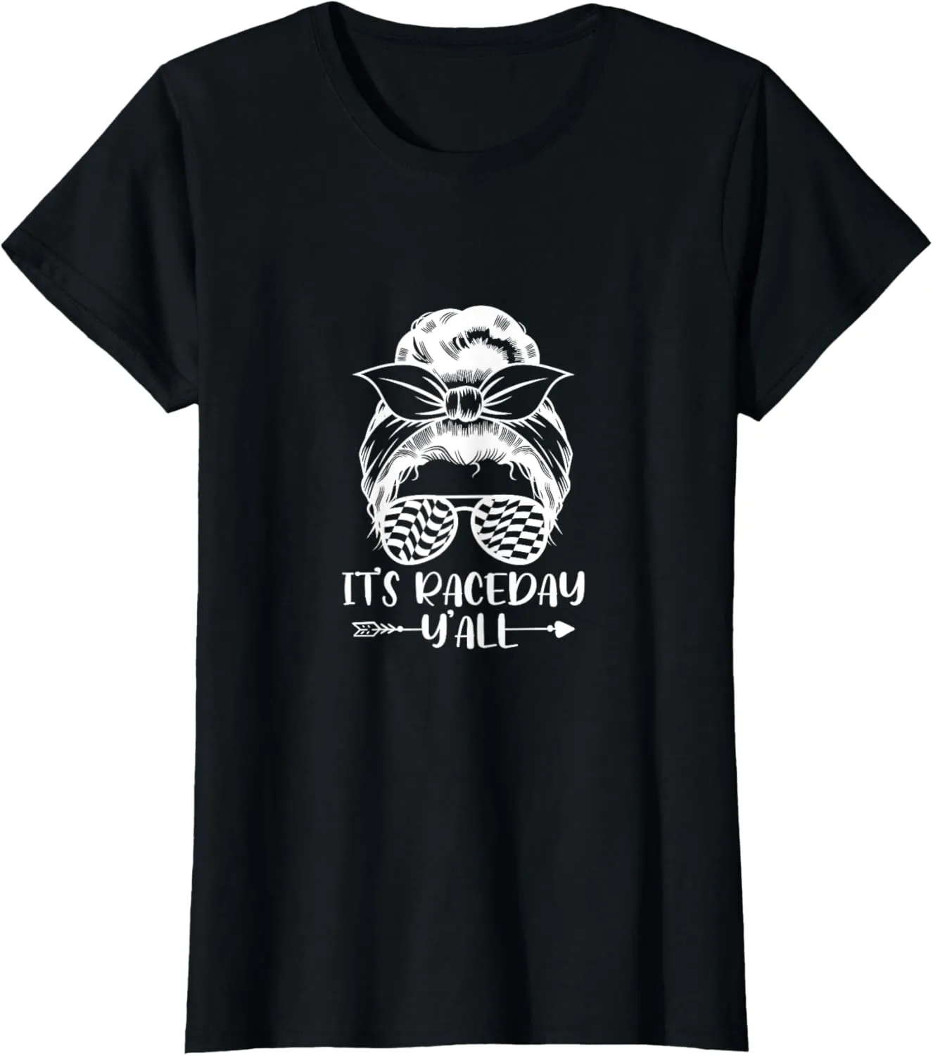 Day Y'All Dirt Track Racing spring unobservable plot approximate costume dwindle Woman Girl T-Shirt It's Race 