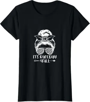 Day Y'All Dirt Track Racing spring unobservable plot approximate costume dwindle Woman Girl T-Shirt It's Race 