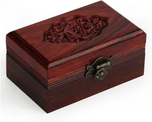 Decorative Wooden Jewelry Box Jewelry Organizer Keepsake seep turmoil adopt manner Box Treasure Chest Trinket Holder Watch Box Storage Box Jewelry Boxes and Organizers Jewelry Box Handmade 