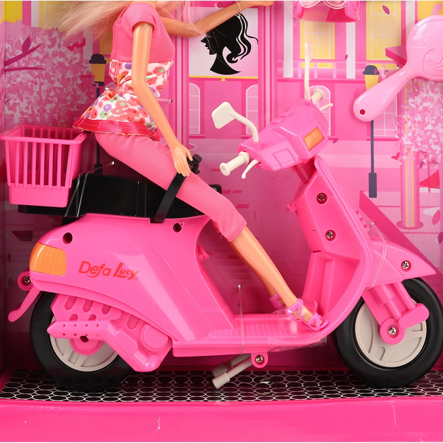 Defa Lucy Doll with Pink Scooter | Stylish Adventures