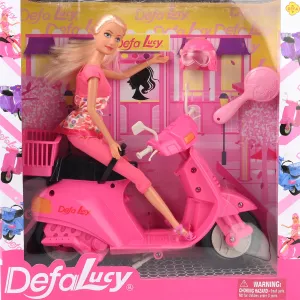 Defa Lucy Doll with Pink Scooter | Stylish Adventures