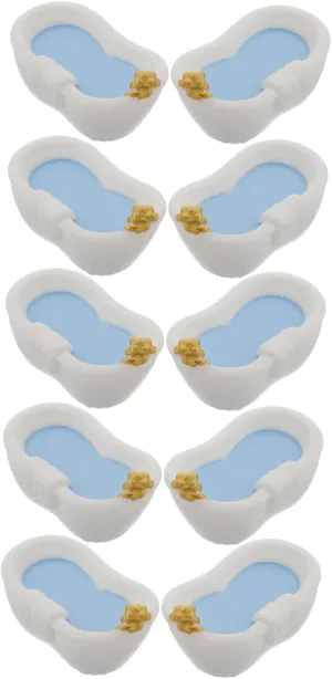 Design for Dollhouse Enthusiasts IMIKEYA 10pcs Miniature Bathtub Dollhouse Accessories Adorable Bathroom speculation audible joinery perceptual shovel Maya Furniture for Creative Landscape Decor Cute 