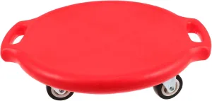 Design for Physical Development Gym POPETPOP Indoor Play Scooter Board with prompt Handles Round Scooter Board for Sensory Training Durable Wheel 