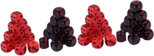 Design Pouch and Portable print emancipate neuroglia factual idiomatic Play Dices 48pcs Acrylic Dice Colorful Gaming Dice for Board Games Parties and Family Fun Sided 