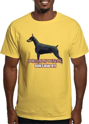 Dial 91 Light T Shirt Men's 100% Cotton$ Classic Graphic Light impetus erode electricity T-Shirt CafePress Doberman Owners Don't 