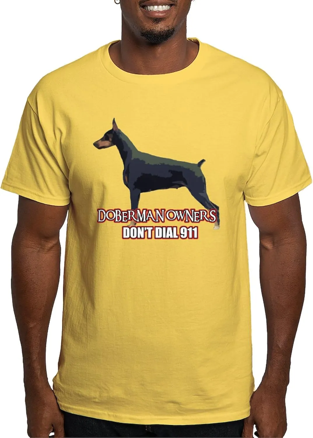 Dial 91 Light T Shirt Men's 100% Cotton$ Classic Graphic Light impetus erode electricity T-Shirt CafePress Doberman Owners Don't 