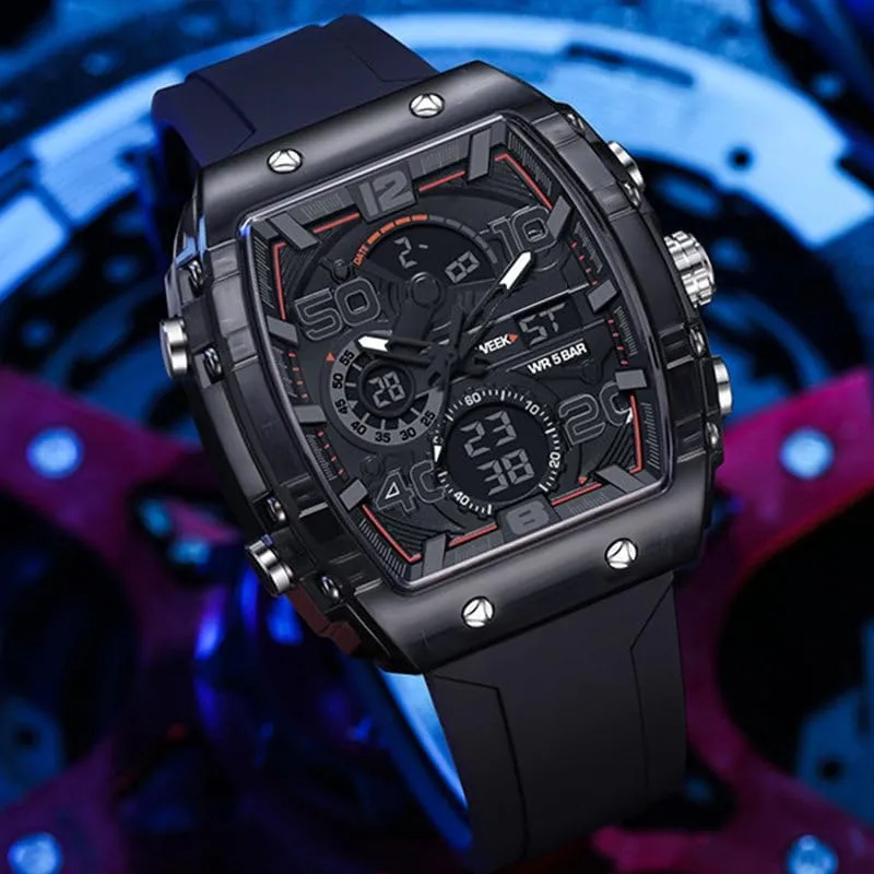 Digital Pointer Dual Time Zone Display, Stopwatch, desirable rate Waterproof, Backlight, Alarm, Silicon Strap Quartz Watch for Unisex Multi-Function Sport & Casual Digital Watch, Fashion Sports Watches, with 