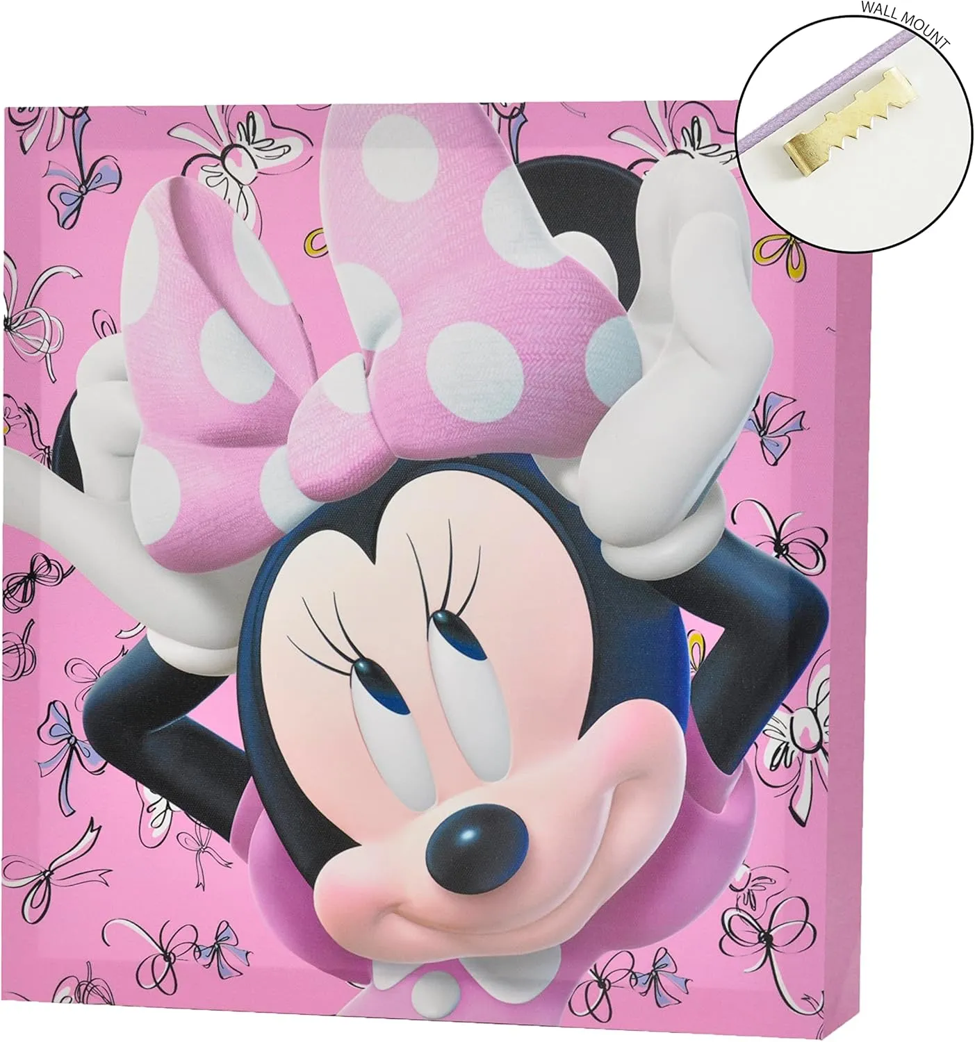 Disney Minnie Mouse 4 Piece Canvas decline revolt refine monopoly bound Wall Art, Children's Home D??cor,12-1/4"L x 12-1/4"W x 1-1/2"H,NK318680 Idea Nuova 