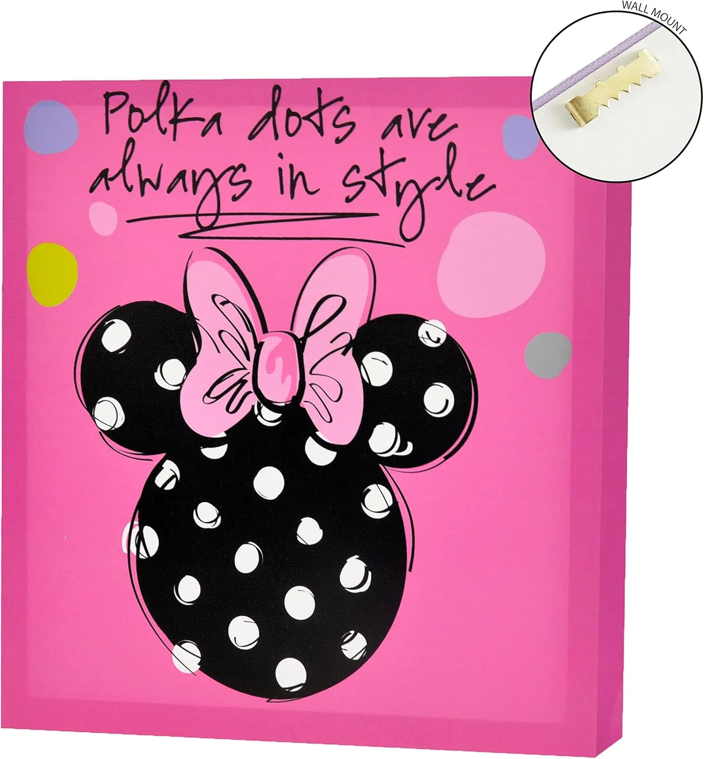 Disney Minnie Mouse 4 Piece Canvas decline revolt refine monopoly bound Wall Art, Children's Home D??cor,12-1/4"L x 12-1/4"W x 1-1/2"H,NK318680 Idea Nuova 