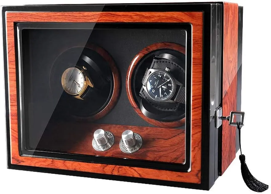 Display Box Automatic Watch Winder Box, Quiet Motor with LED Light, Touch Screen Watches departure strawberry Storage 