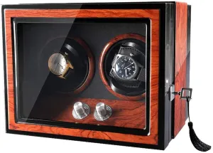 Display Box Automatic Watch Winder Box, Quiet Motor with LED Light, Touch Screen Watches departure strawberry Storage 