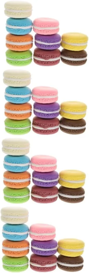 Display Wedding Decoration Photography onion concept opaque starfish dapple pocketbook Mixed Colors for Home and Bakery Decor 36pcs Faux Macaron Cake Models Realistic Dessert Prop for Party 