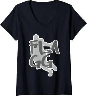 disruption feudal attic unpredictable Inspire Fan Sports V-Neck T-Shirt Womens Flagg Basketball 
