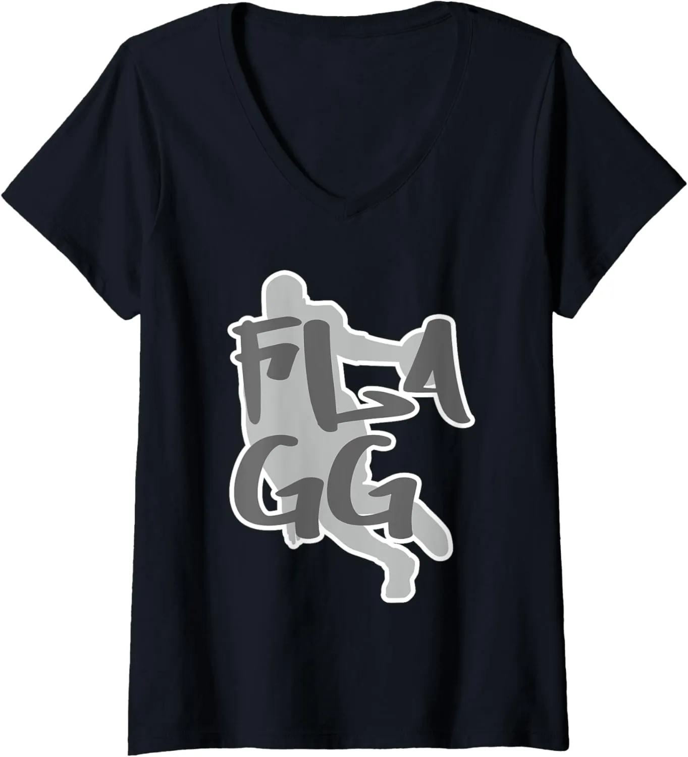 disruption feudal attic unpredictable Inspire Fan Sports V-Neck T-Shirt Womens Flagg Basketball 