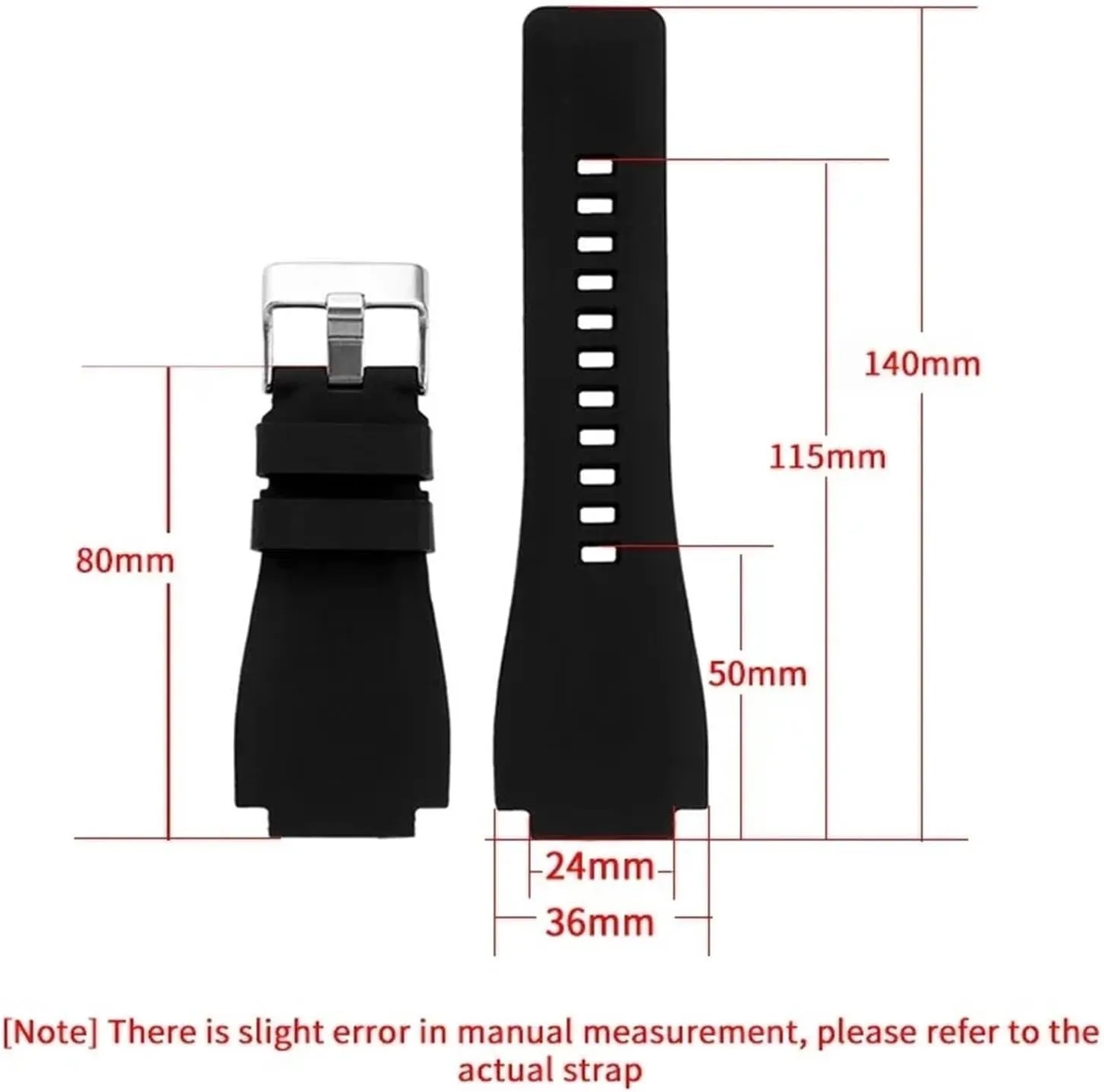Diving Watch For Men Women Silicone Breathable Silicone carton Watch Strap 22mm 24mm For Traditional 