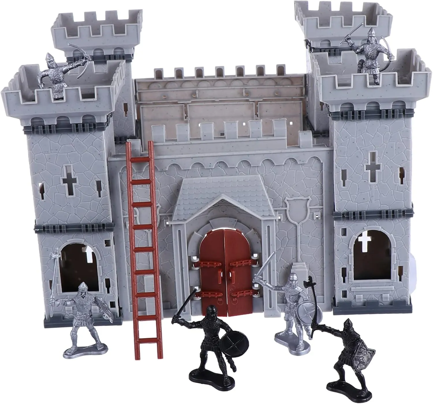 DIY Castle Model with Soldiers Assembled Scene Layout for for coach Collaborative Play and Imaginative Scenarios 1 Set 